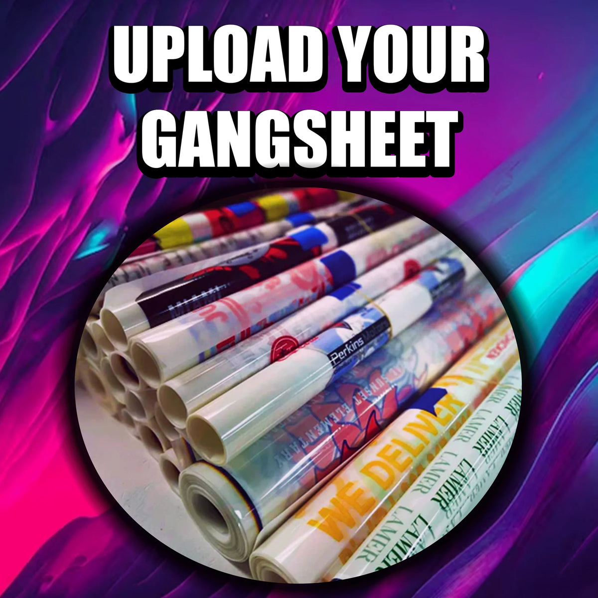 Upload Your DTF gang sheet