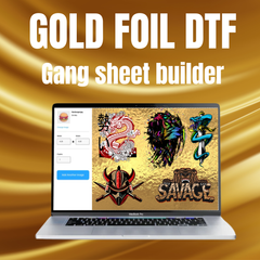Custom Gold Foil DTF Gang Sheet Builder